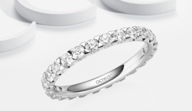 Growing Eternity Rings 1 - 7 diamonds | acredo